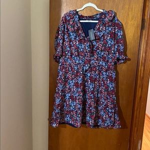 Navy flower dress never worn - Wednesday Girl (16)